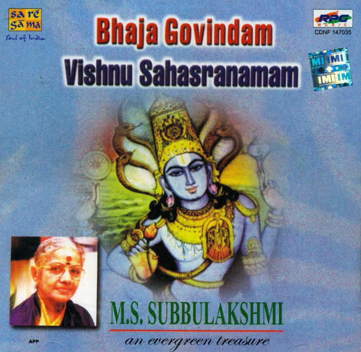 bhaja govindam vishnu sahasranamam ms subbulakshmi